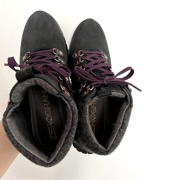 Cole Haan Women's Zerogrand Hiker Waterproof Boots Black Elderberry Size 7 - Picture 7 of 15